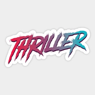 Thriller Typographic Design Sticker